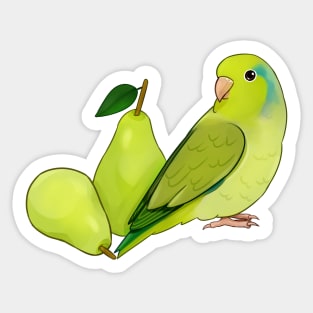 Cute Pear Parrotlet Sticker